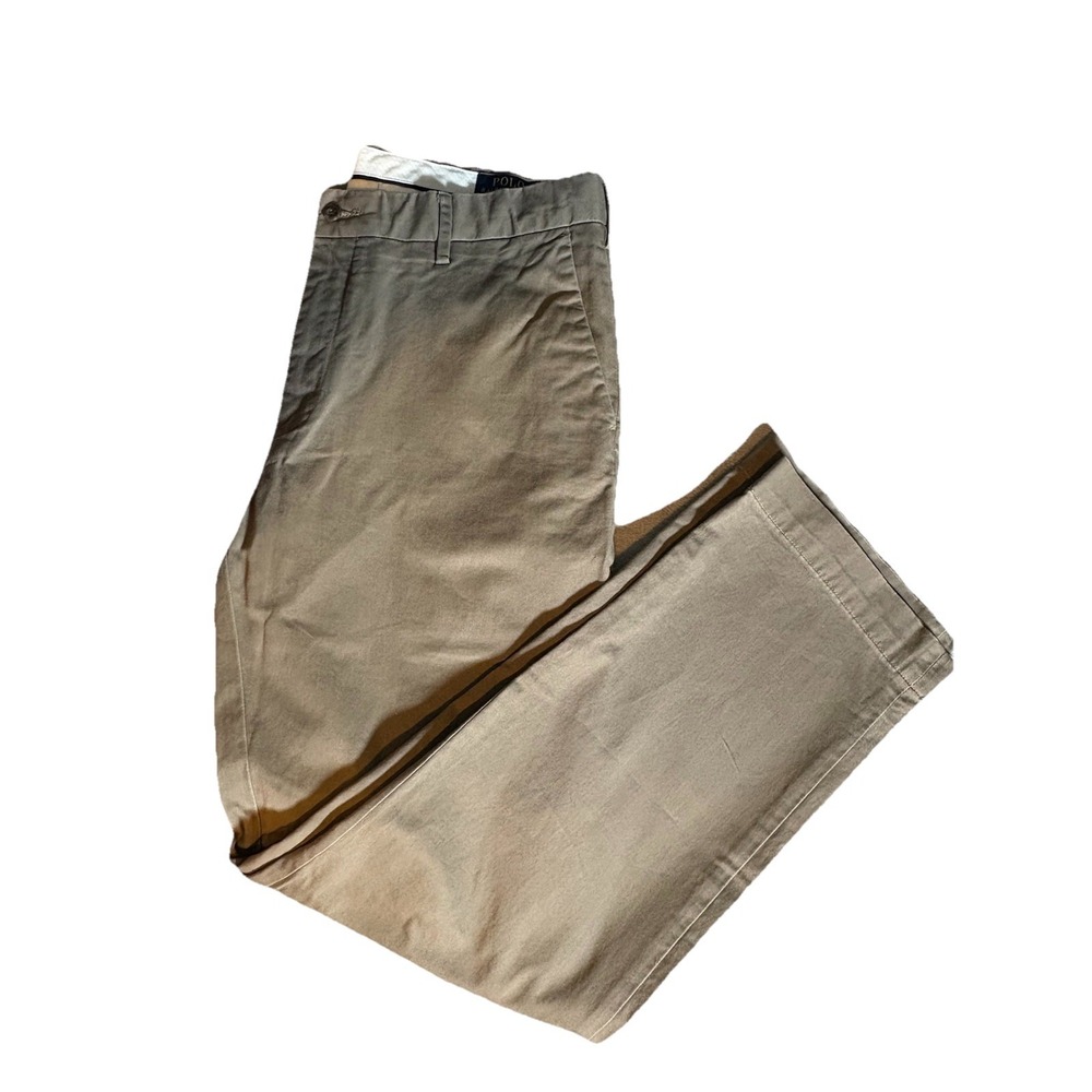 Polo Ralph Lauren Pants Mens 34x30 (hemmed)Khaki Stretch Classic Fit Chino 34x32
